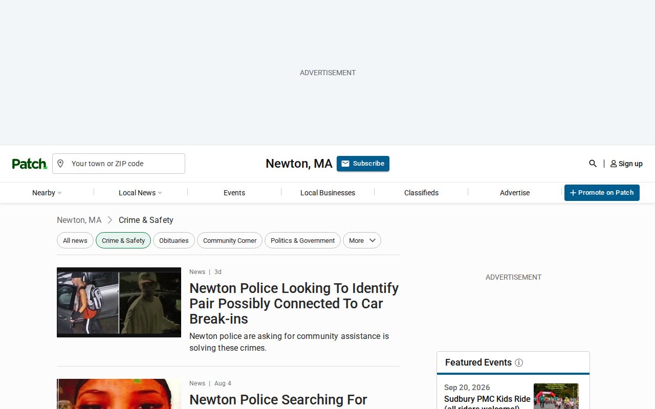 Newton police arrest news coverage from Patch
